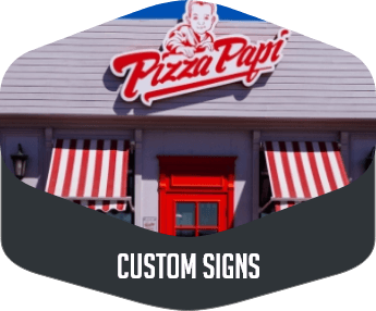 Exterior Custom Sign for Pizza Papi