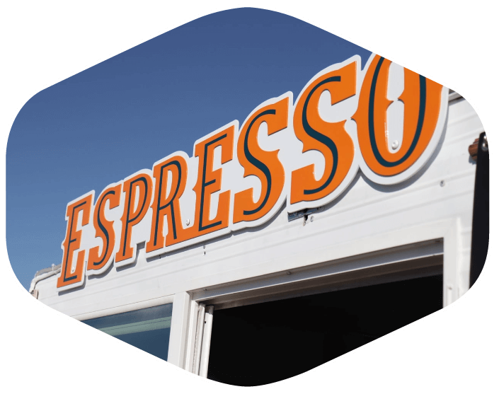 Custom Outdoor Business Sign for Espresso