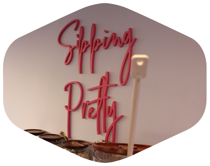 Custom Office Lobby Signs for Sipping pretty in Philadelphia, PA